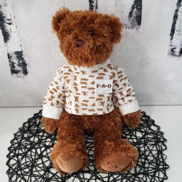 FAO Schwarz 15" Teddy Bear With FAO Shirt - Picture 1 of 6